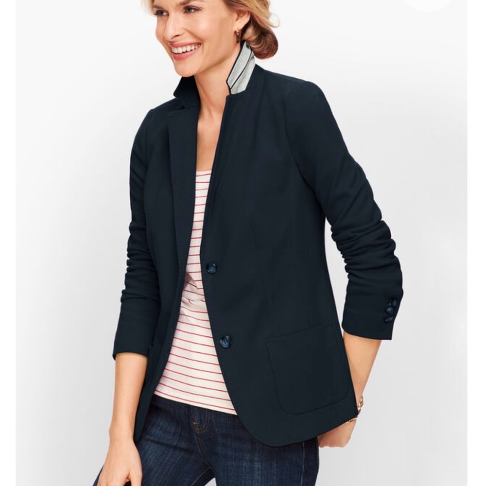 Talbots Navy Women's Blazer Jacket - NEW Classic Tailored Style - Picture 8 of 8